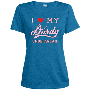 I love Durdy Underwear Sport-Tek Ladies' Heather Dri-Fit Moisture-Wicking T-Shirt