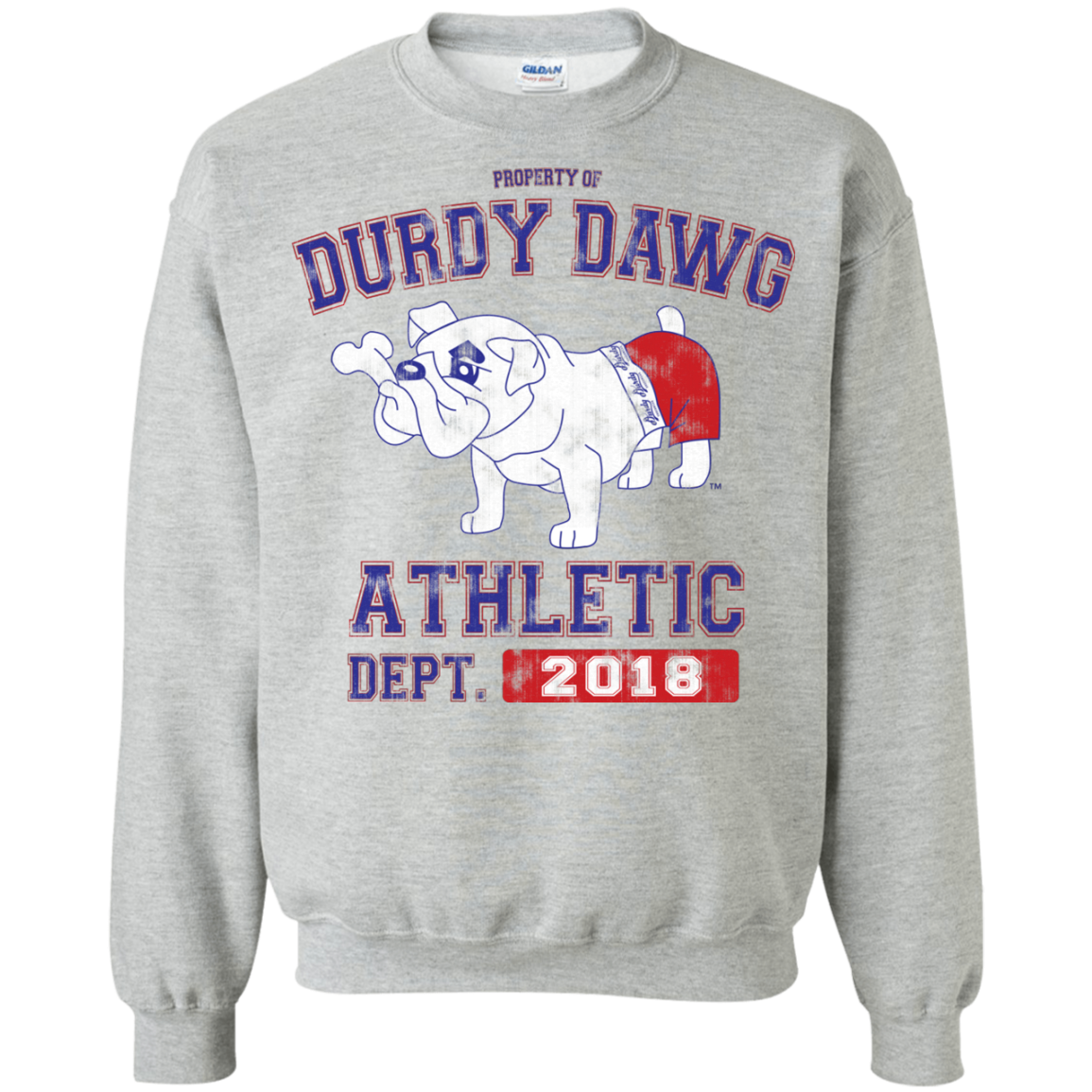 Durdy Dawg Gildan Crewneck Pullover Sweatshirt  8 oz.
