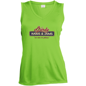 Durdy Hams & Jams Sport-Tek Ladies' Sleeveless Moisture Absorbing V-Neck