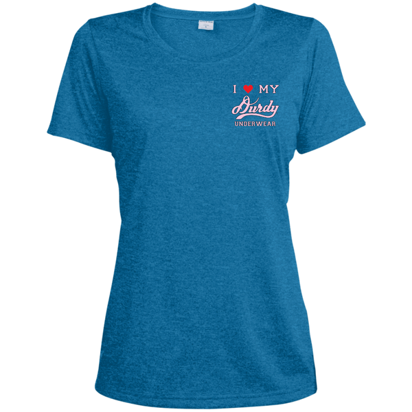 Durdy Underwear Sport-Tek Ladies' Heather Dri-Fit Moisture-Wicking T-Shirt