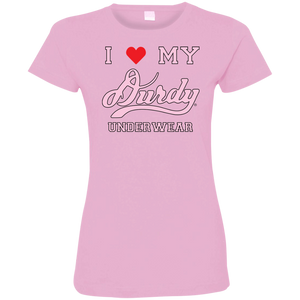 I love Durdy Underwear LAT Ladies' Fine Jersey T-Shirt