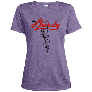 Play Durdy Sport-Tek Ladies' Heather Dri-Fit Moisture-Wicking T-Shirt