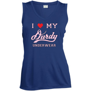 I love Durdy Underwear Sport-Tek Ladies' Sleeveless Moisture Absorbing V-Neck