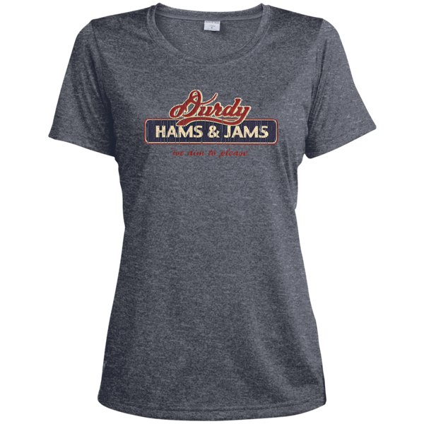 Durdy Hams & Jams Sport-Tek Ladies' Heather Dri-Fit Moisture-Wicking T-Shirt