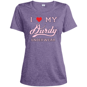 I love Durdy Underwear Sport-Tek Ladies' Heather Dri-Fit Moisture-Wicking T-Shirt