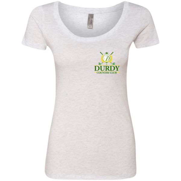 Durdy Country Club Next Level Ladies' Triblend Scoop