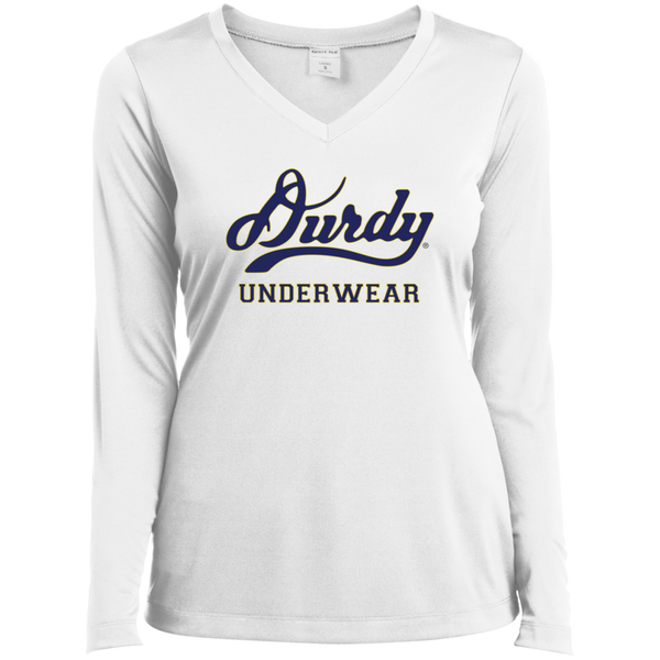 Durdy Underwear Sport-Tek Ladies' LS Performance V-Neck T-Shirt