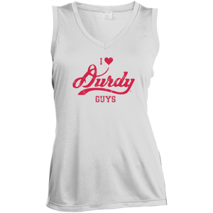 Love Durdy Guys Sport-Tek Ladies' Sleeveless Moisture Absorbing V-Neck