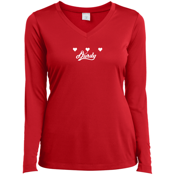 Triple Heart Durdy Sport-Tek Ladies' LS Performance V-Neck T-Shirt
