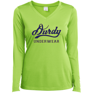 Durdy Underwear Sport-Tek Ladies' LS Performance V-Neck T-Shirt