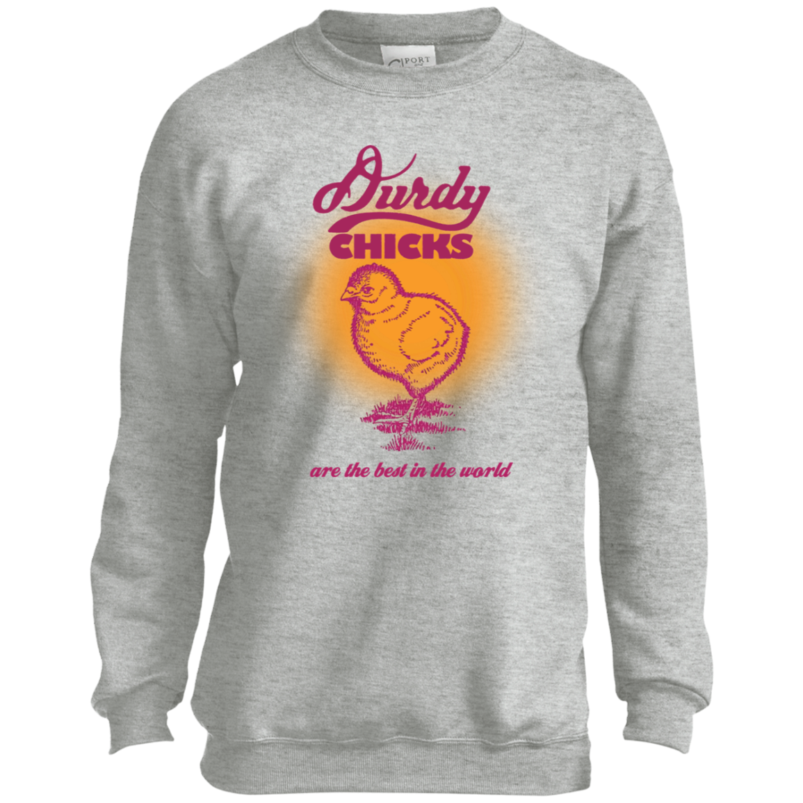 Durdy Chicks Port and Co. Youth Crewneck Sweatshirt