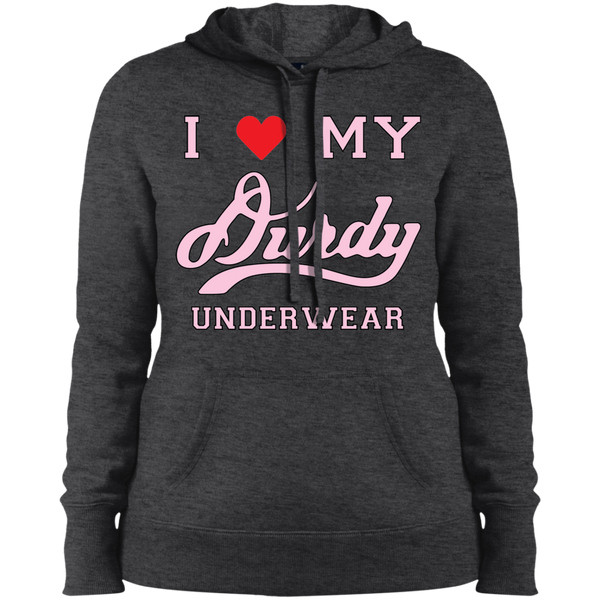 I Love Durdy Underwear Sport-Tek Ladies' Pullover Hooded Sweatshirt